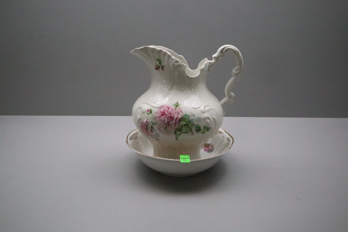 Porcelain Wash Bowl and Pitcher