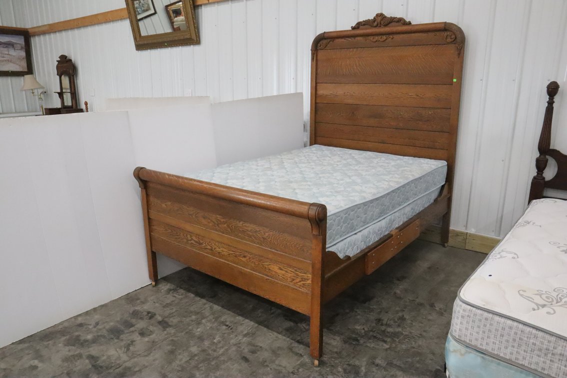 Antique Oak Bed Frame