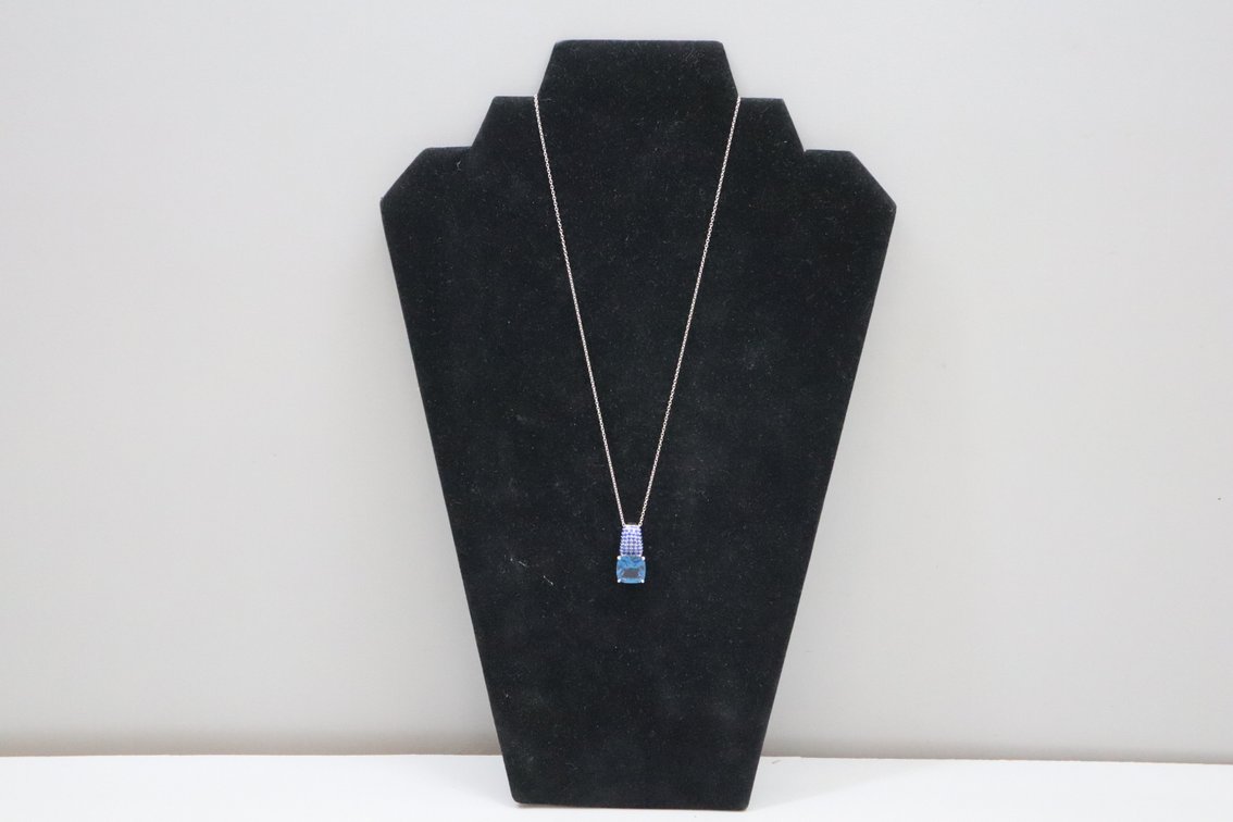 Lab Created Blue Spinel Necklace