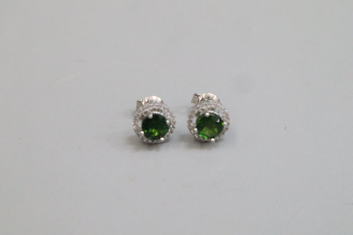 Chrome Diopside Earrings