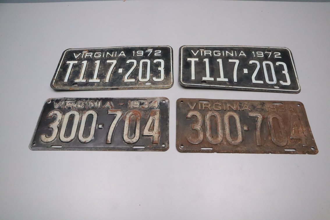 Antique Virginia License Plates