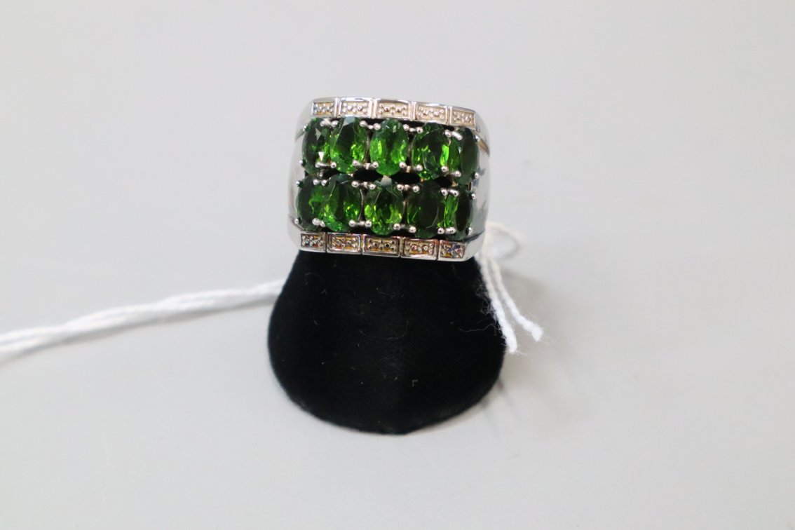 Russian Chrome Diopside Ring