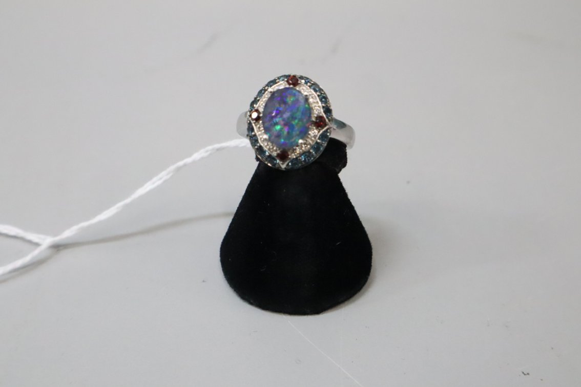 Opal Triplet Ring