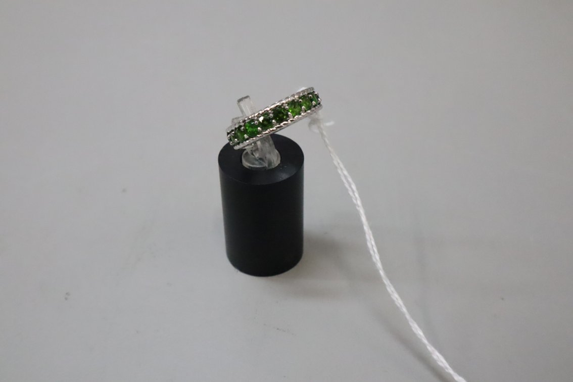 Chrome Diopside Silver Ring