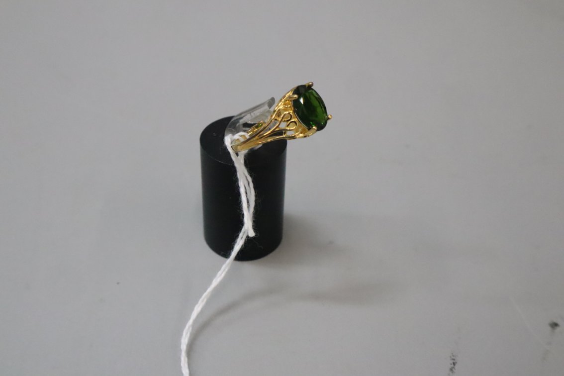 Russian Chrome Diopside Ring