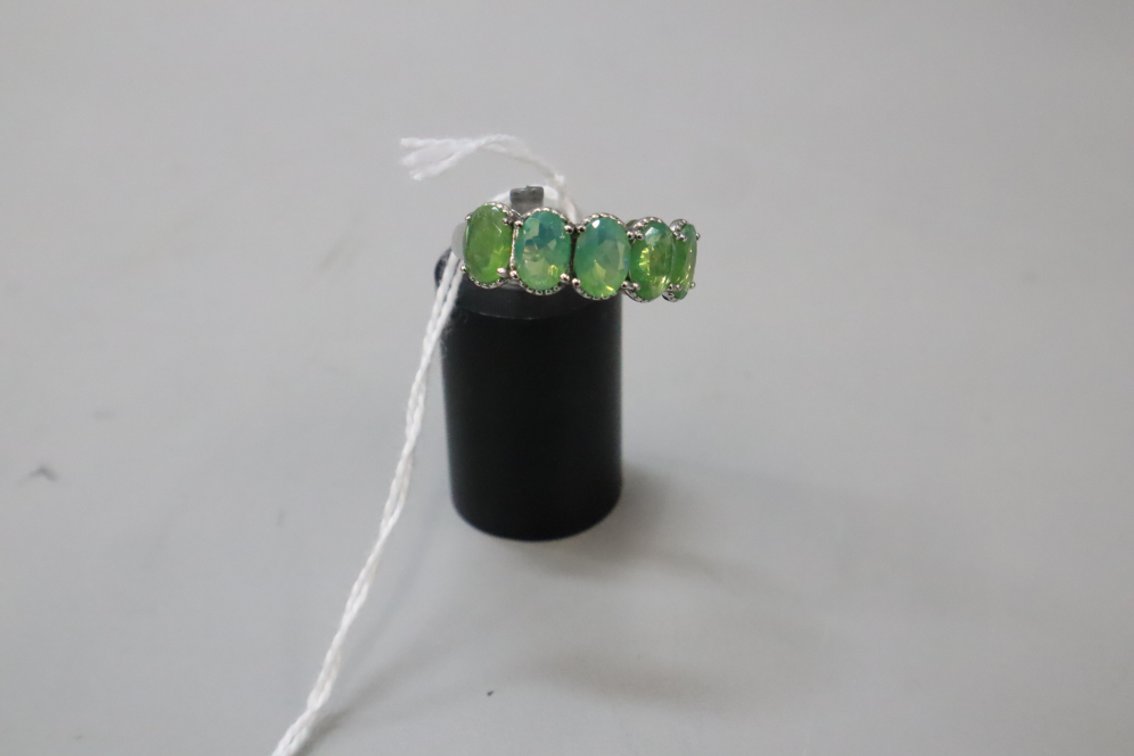 Blue Ethiopian Opal Ring