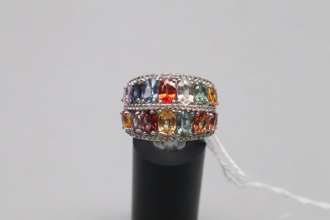 Multicolored Sapphire Ring