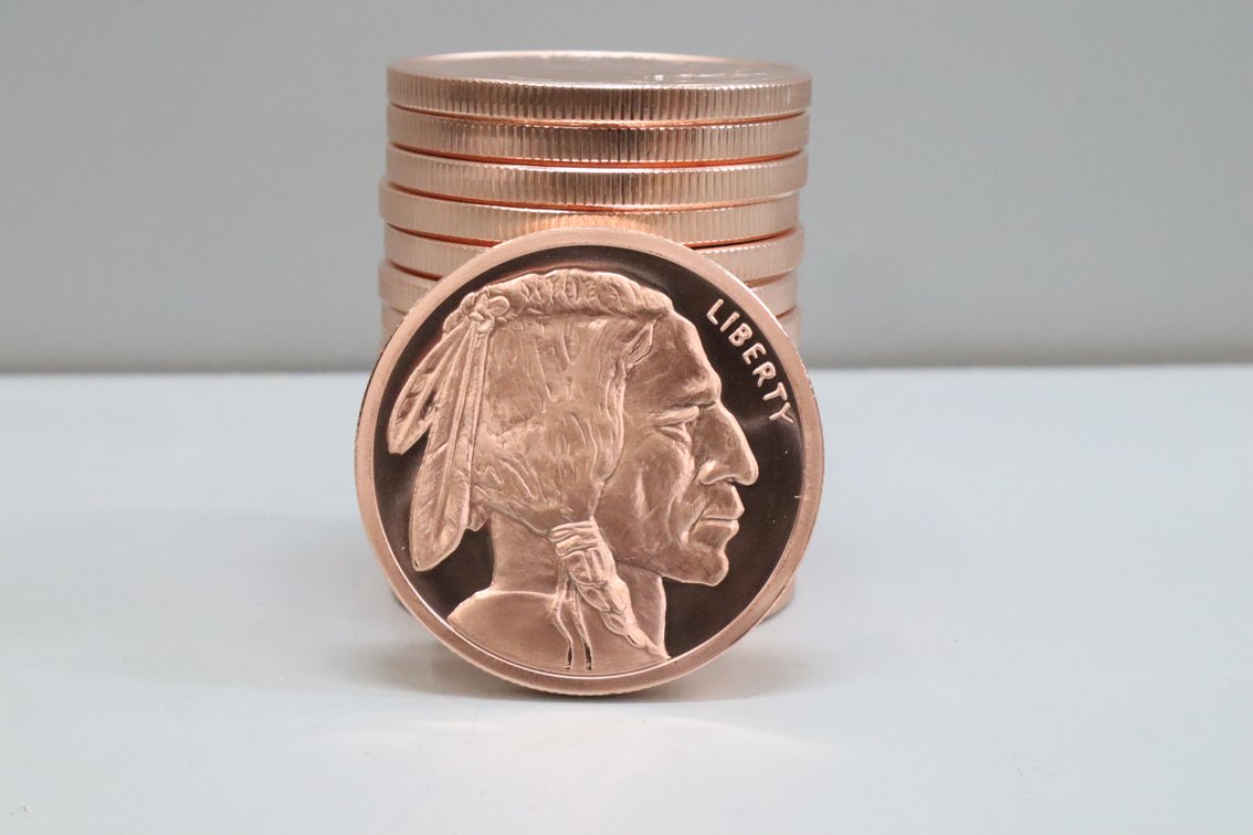 (15) Copper Bullion Rounds