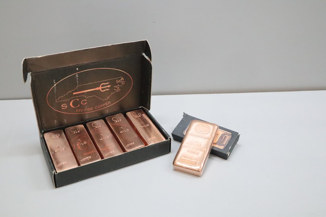 Fine Copper Bullion Bars