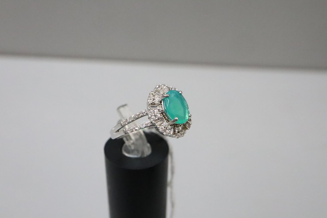 Blue Ethiopian Opal Ring