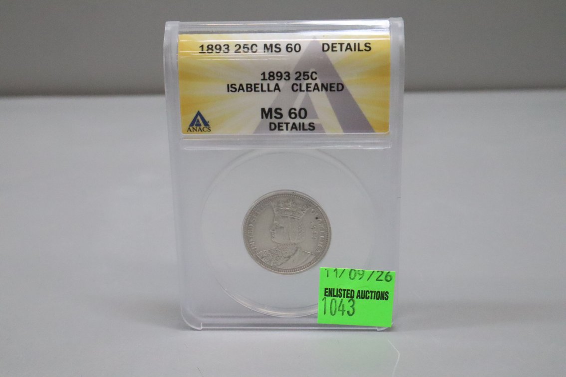 1893 25 Cent Piece