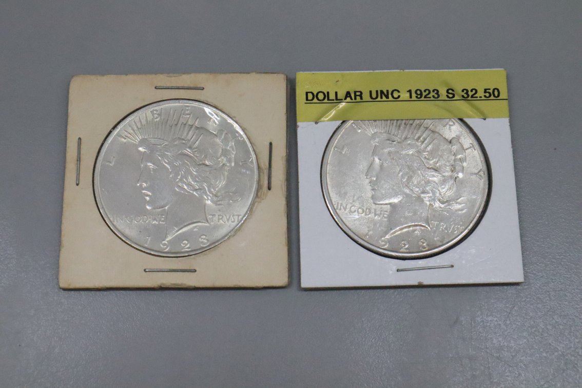 (2) Peace Dollars