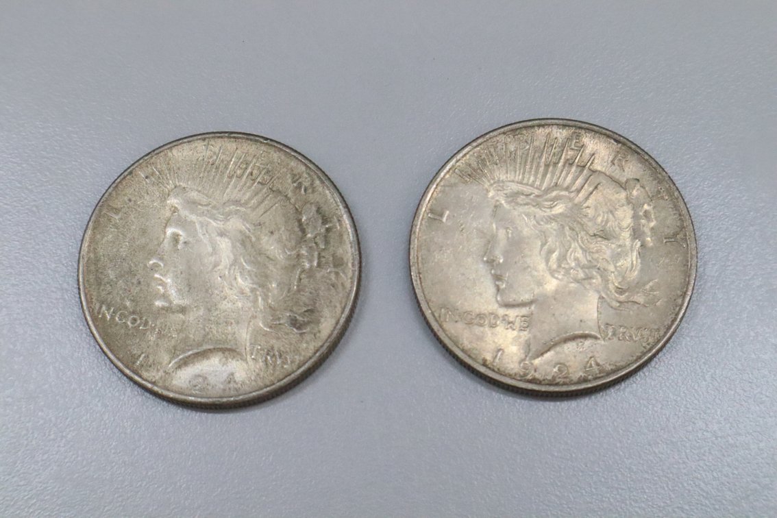 (2) Peace Dollars