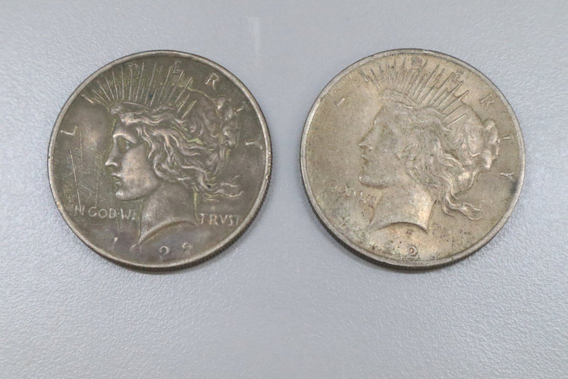 (2) Peace Dollars