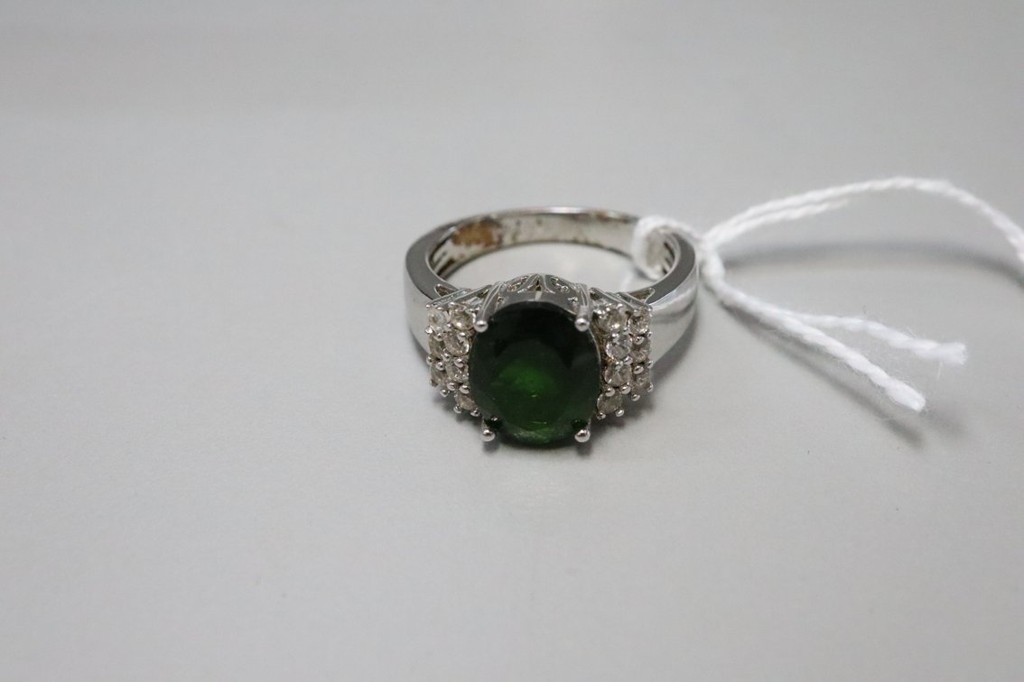 Russian Chrome Diopside Ring