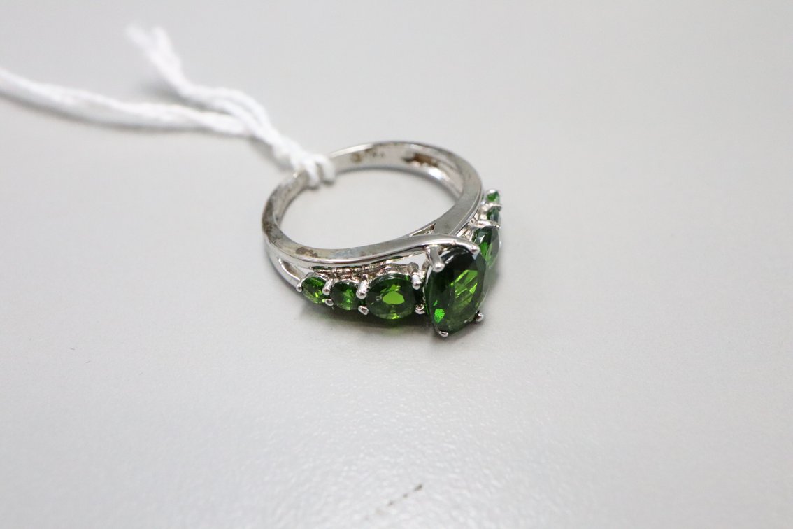 Russian Chrome Diopside Ring