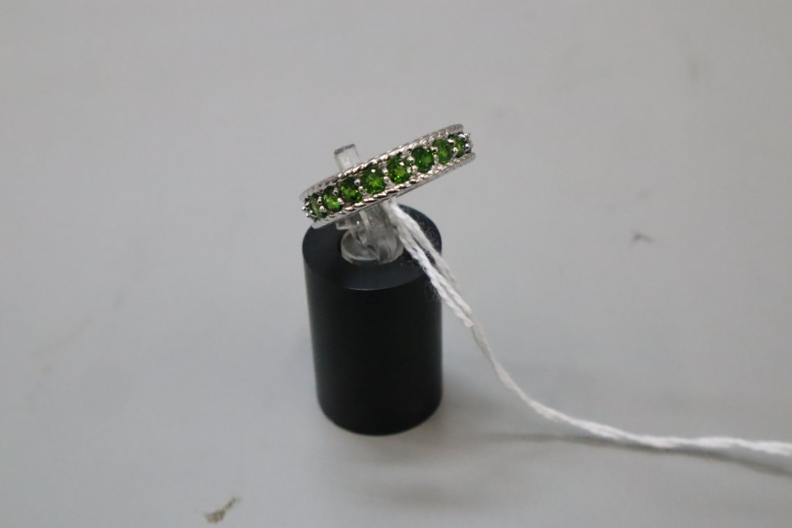 Chrome Diopside Silver Ring