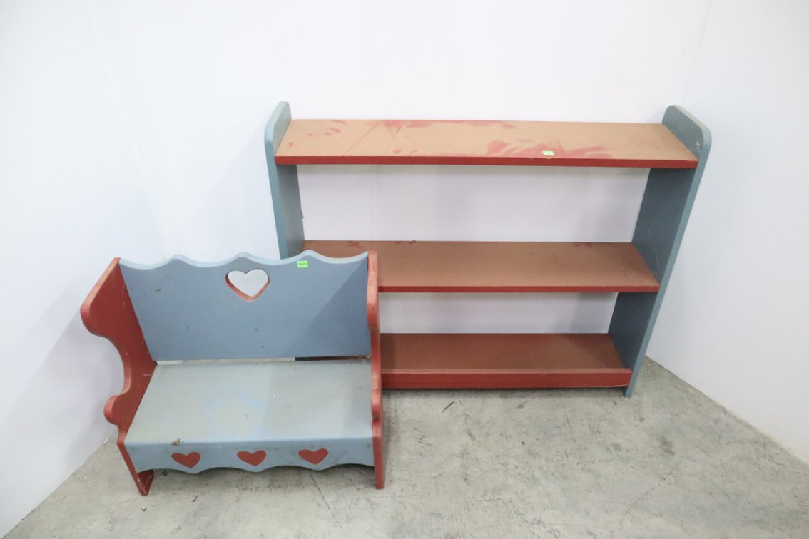 Bookshelf And Stool
