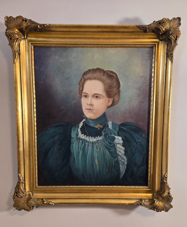 Oil on Canvas Detailed Portrait - Signed