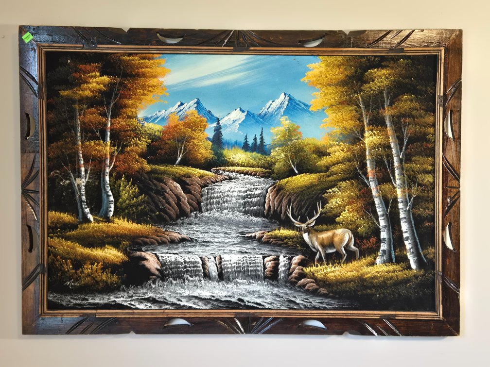 Velvet Landscape Painting