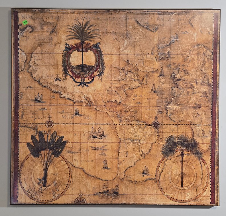 Wooden Vintage Map Art