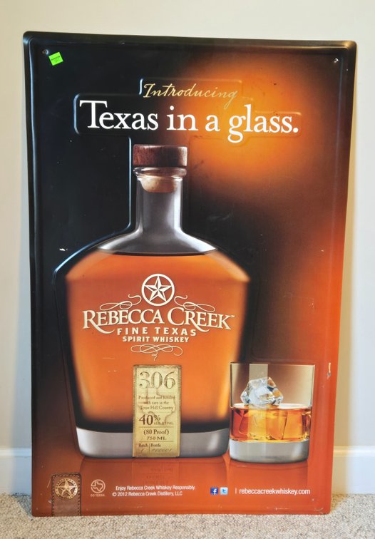 Rebecca Creek Whiskey Tin Sign