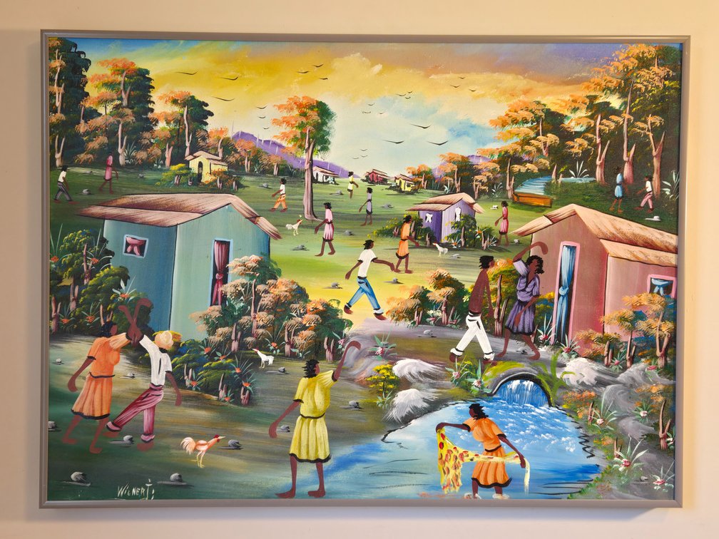Oil on Canvas Haitian Landscape - J. Wilner