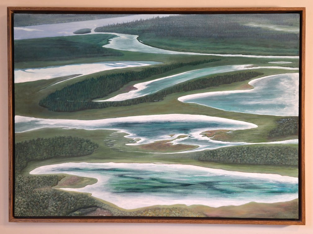Oil on Canvas Meandering Rivers