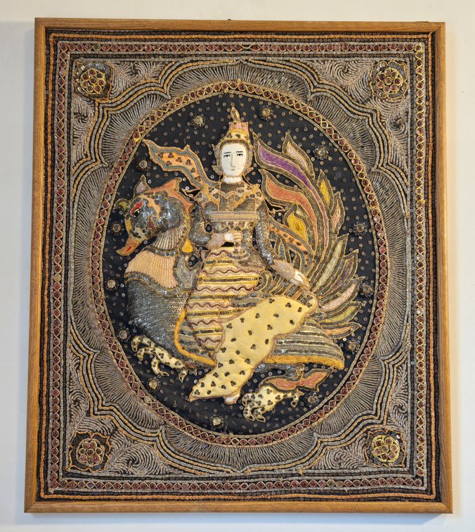 Handmade Burmese Kalaga 3D Embroidered