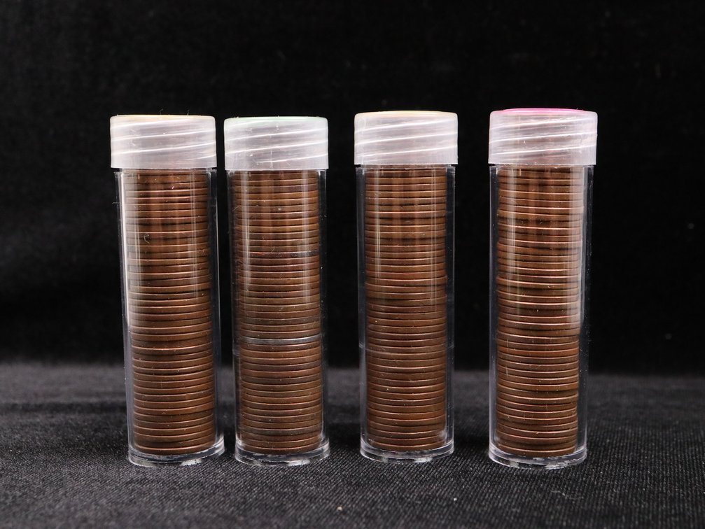 (4) Rolls of Pennies 1952, Mixed, 1946, 1958-D