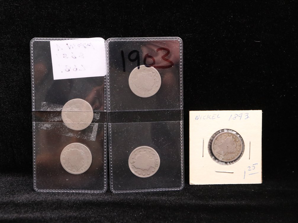 (5) Liberty Head V Nickels