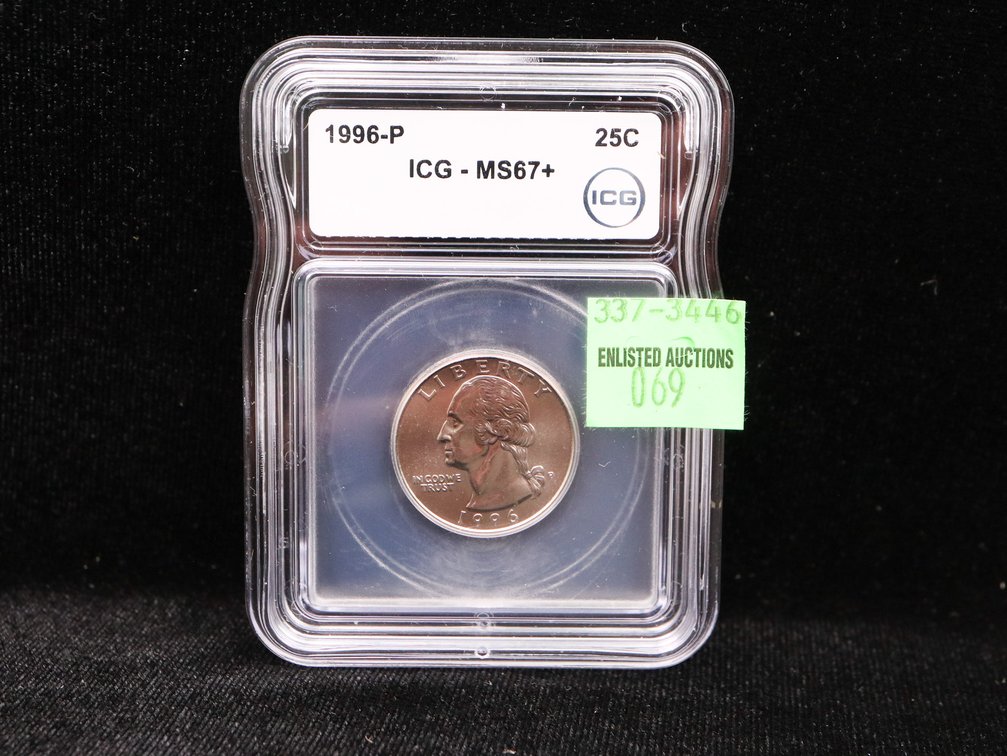 1996-P Washington Quarter ICG MS 67+