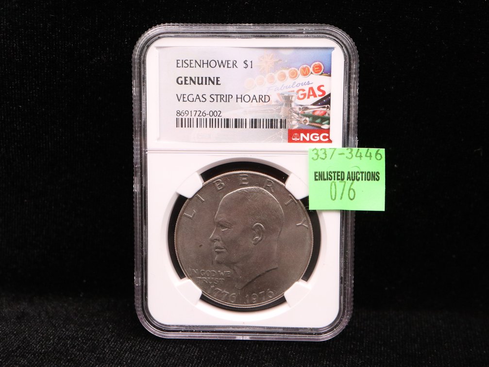 1976 Eisenhower Dollar NGC Genuine Vegas Strip Hoard