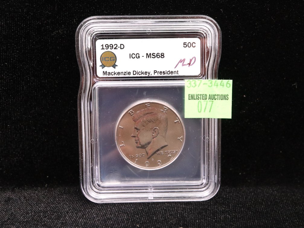 1992-D Kennedy Half Dollar ICG MS 68