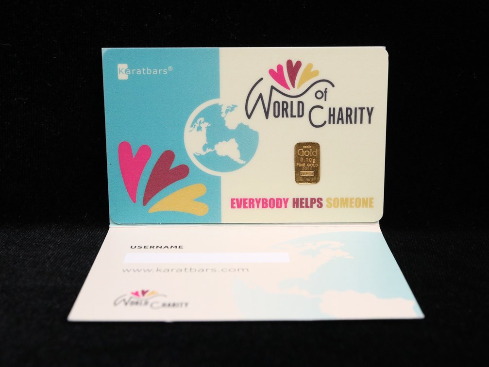 World of Charity 0.10 Grams 999.9 Fine Gold Bar
