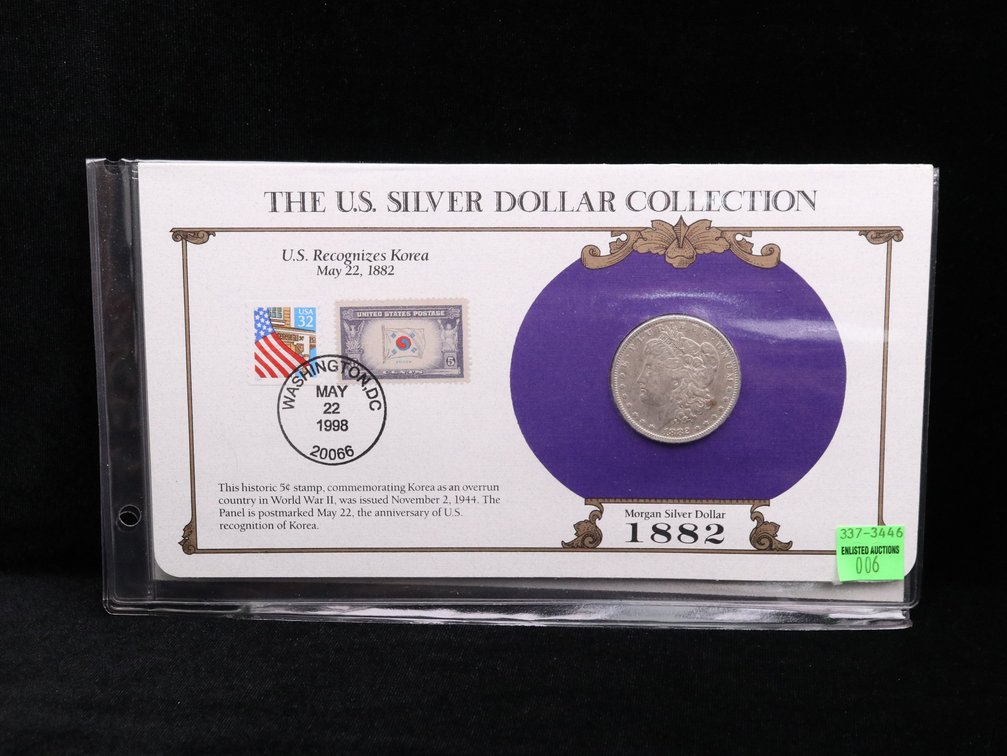 1882-O Morgan Silver Dollar Commemorative Coin & Stamp Set