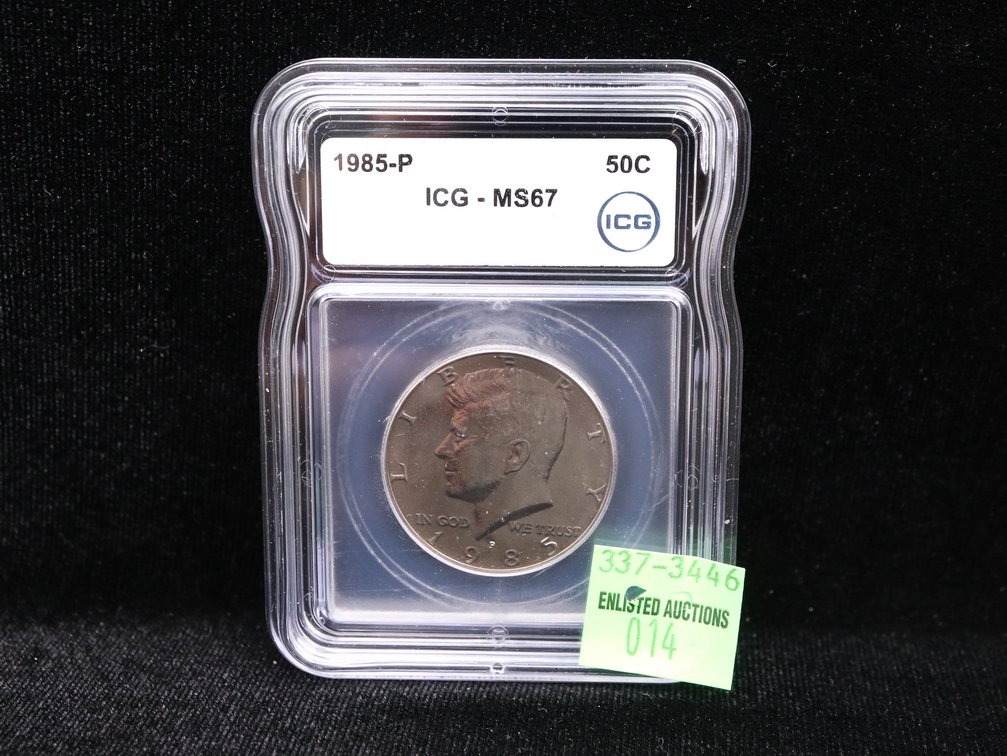 1985-P Kennedy Half Dollar ICG MS 67