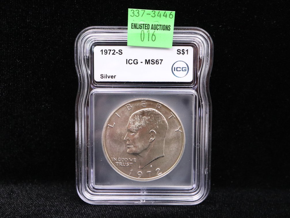 1972-S Eisenhower Silver Dollar ICG MS 67