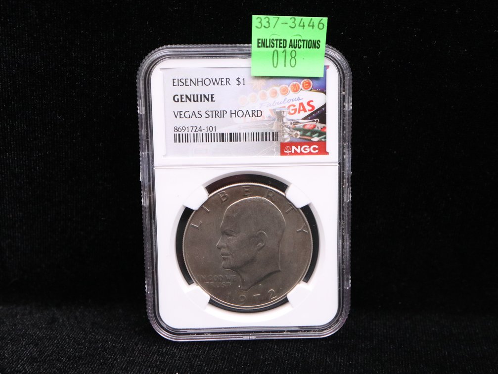 1972-D Eisenhower Dollar NGC Genuine Vegas Strip Hoard