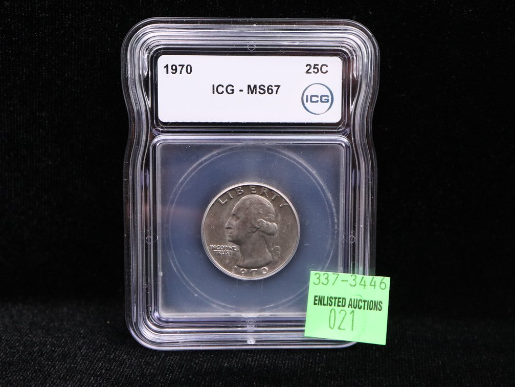 1970 Washington Quarter ICG MS 67