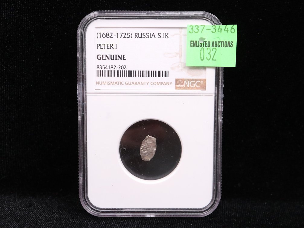 (1682-1725) Russia S1K Peter I NGC Genuine