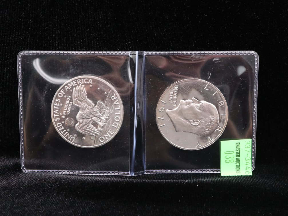 (2) 1971-S Silver Eisenhower Dollars
