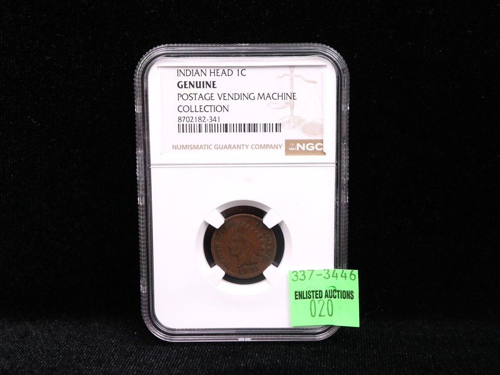 1901 Indian Head Cent NGC Genuine Postage Vending Machine Collection