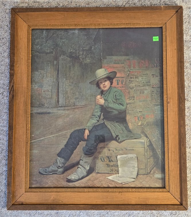 Thomas Le Clear "Buffalo Newsboy" Print