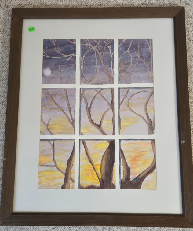 Watercolor Window Scene - B. Fisher