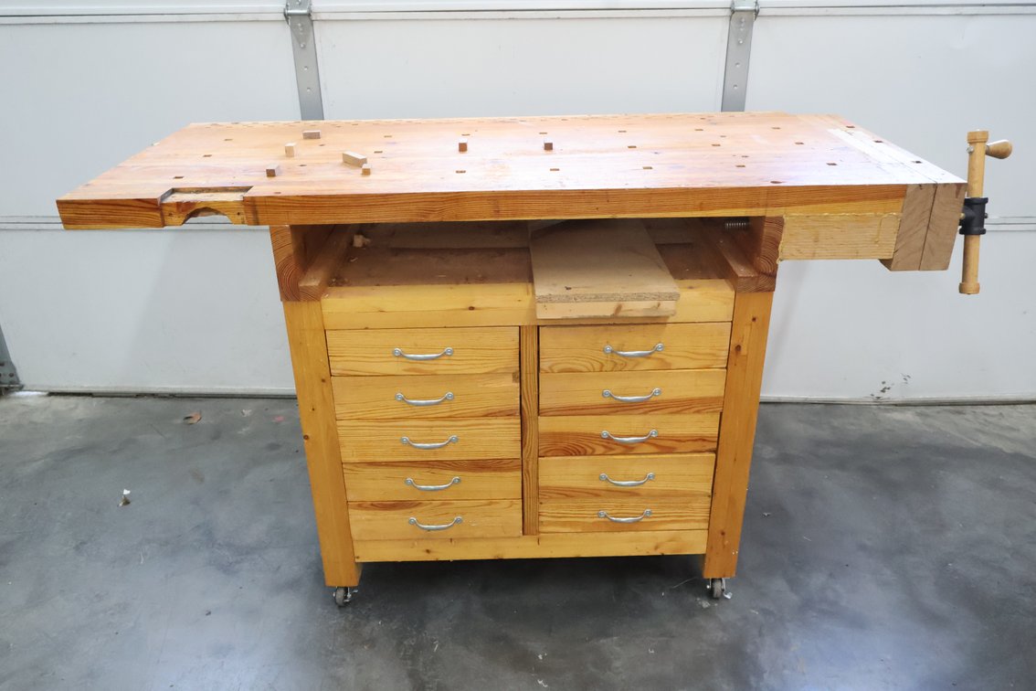 Wooden Carpenters Workbench