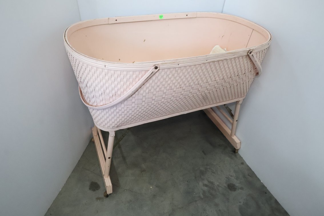 Vintage Wicker Bassinet
