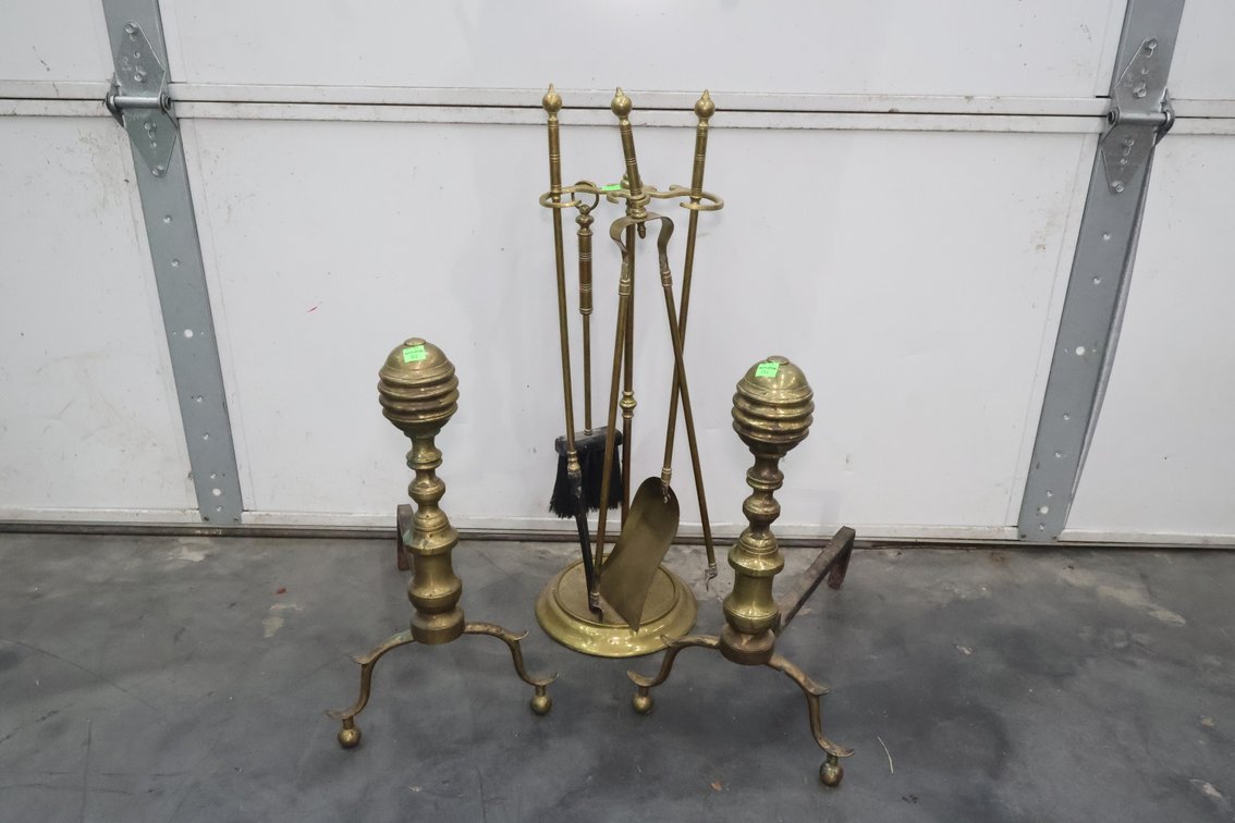 Brass Fireplace Tool Set