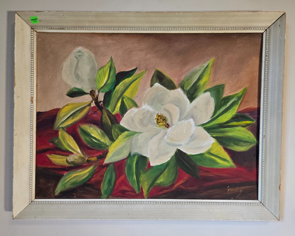 Oil on Canvas Board Still Life - Signed