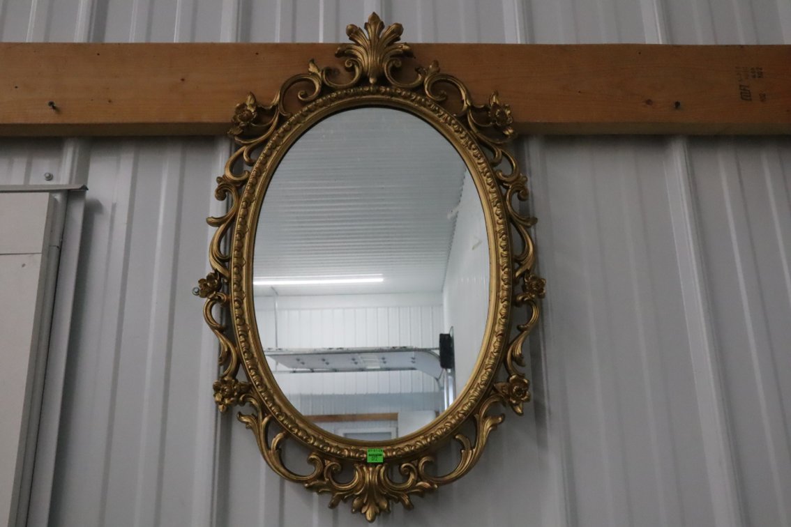 Oval Framed Mirror